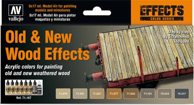 Vallejo Paint Set: Old &amp; New Wood Effects (71.187)