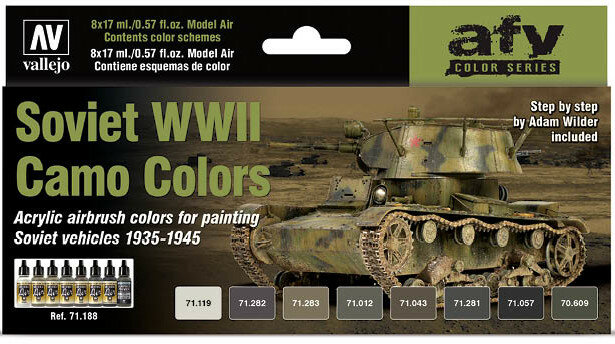 Vallejo Paint Set: Soviet WWII Camo Colors (71.188)