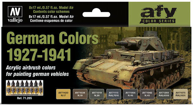 Vallejo Paint Set: German Colors 1927-1941 (71.205)