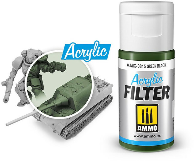 AMMO Green Black Filter Acrylic Mig #0815