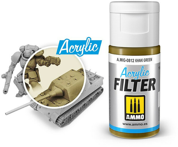 AMMO Khaki Green Filter Acrylic Mig #0812