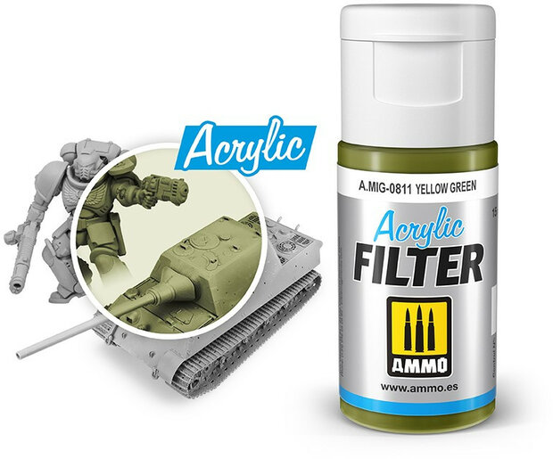 AMMO Yellow Green Filter Acrylic Mig #0811