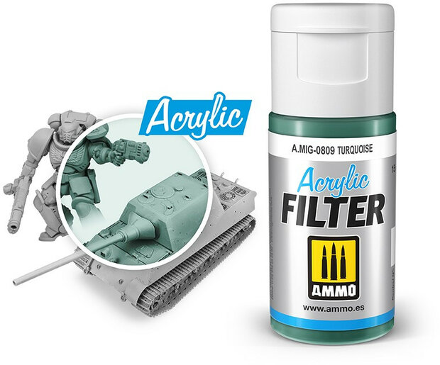 AMMO Turquoise Filter Acrylic Mig #0809