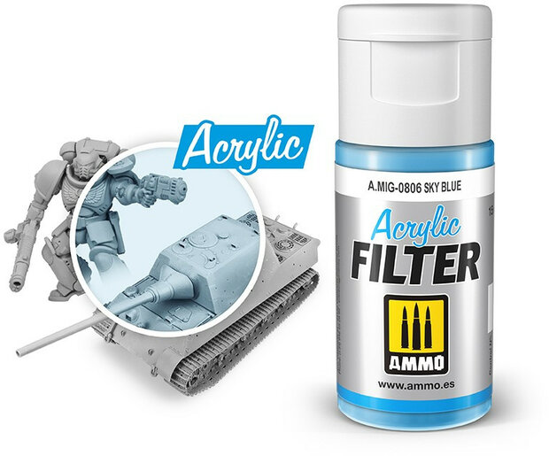AMMO Sky Blue Filter Acrylic Mig #0806