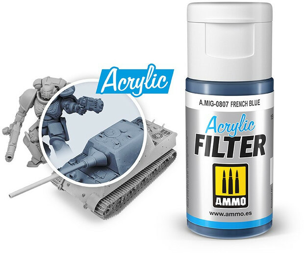 AMMO French Blue Filter Acrylic Mig #0807