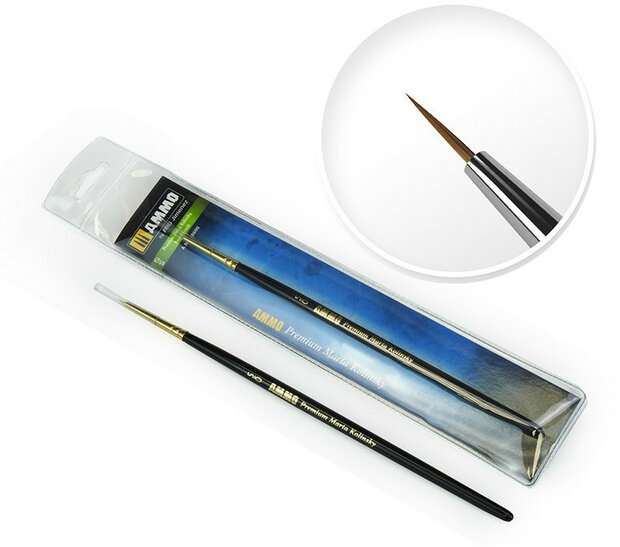 AMMO Mig 8600 Premium Marta Kolinsky Round Brush No. 0/5