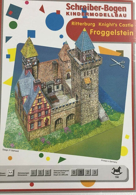 Schreiber Bogen Ritterburg Froggelstein #796 Bouwplaat