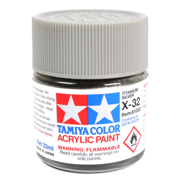 Tamiya X-32: Titanium Silver 10ml