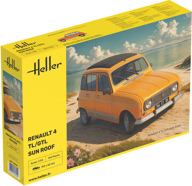Heller 82704 Renault 4 TL / GTL Sun Roof 1/24