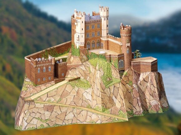 Schreiber Bogen Rheinstein Castle #757 Bouwplaat