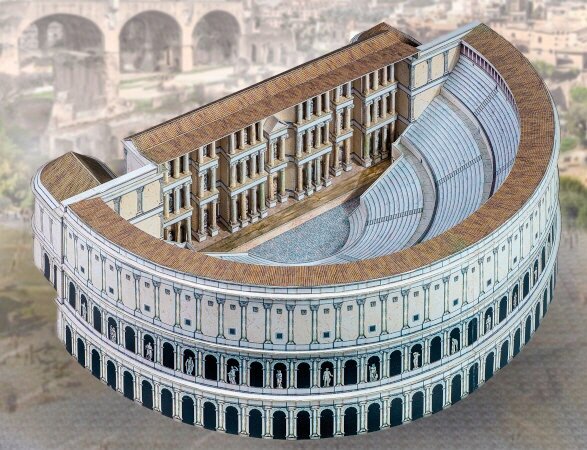 Schreiber Bogen The Theatre of Marcellus in Rome #817 Bouwplaat