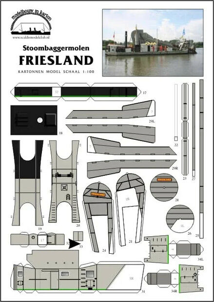 Scaldis Model Club Stoombaggermolen Friesland 1/100