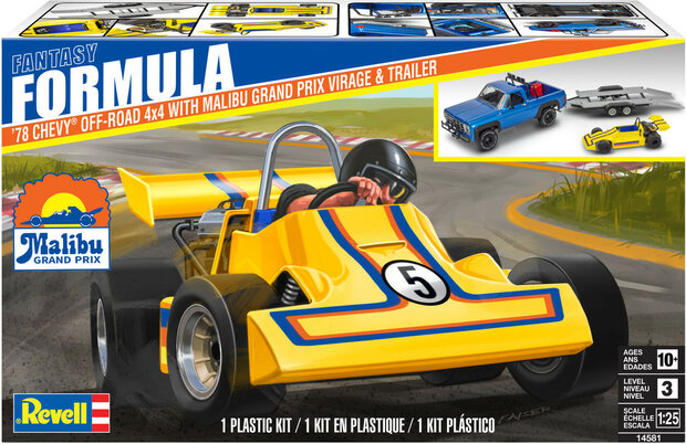 Revell 14581 &#039;78 Chevy 4x4 Pickup with Go-kart 1/25