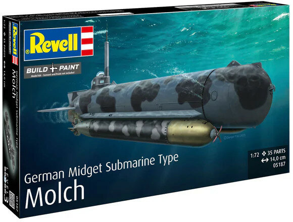 Revell 05187 German Midget Submarine Type Molch 1/72