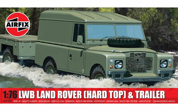 Airfix 02324 LWB Land Rover (Hard Top) &amp; Trailer 1/76