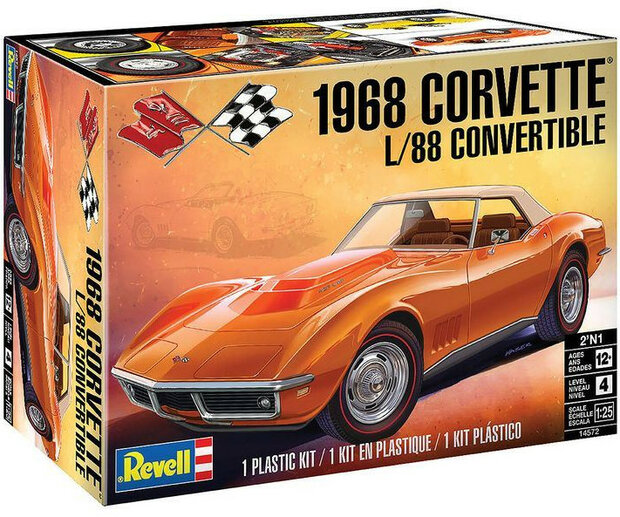 Revell 14572 &#039;68 Corvette L-88 Roadster 1/25