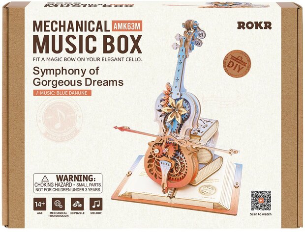 Robotime Magic Cello - Symphony of Gorgeous Dreams #AMK63M