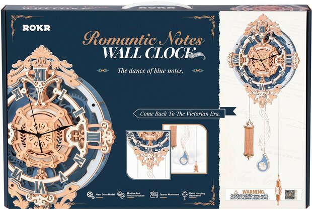 Robotime Romantic Notes Wall Clock #LC701