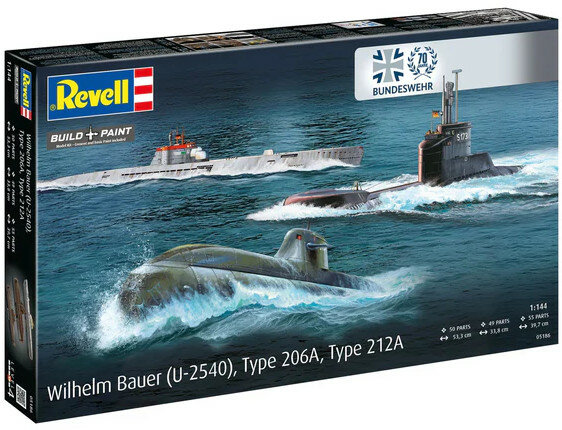 Revell 05186 70 Years Bundeswehr: Wilhelm Bauer, Type 206a, Class2 1/144