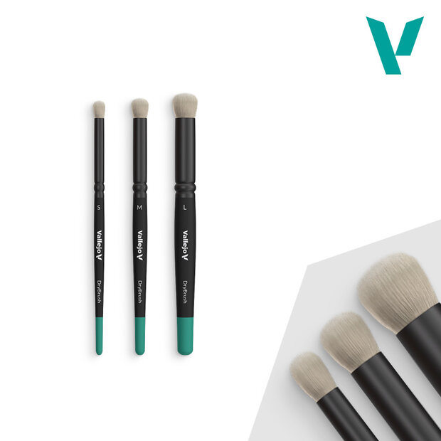 Vallejo Penselen Dry Brush Set #B07990