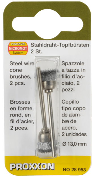 Proxxon Steel Wire Cone Brushes (28953)