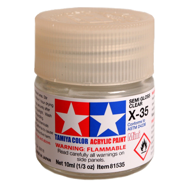 Tamiya X-35: Clear Semi Gloss Vernis