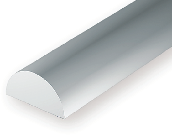 Evergreen 243: Kunststof Half Rond Massief 2.5 mm