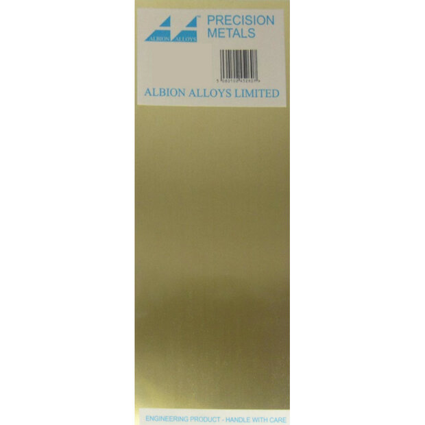 Albion Alloys Messing Plaat 0.40 x 100 x 250 mm