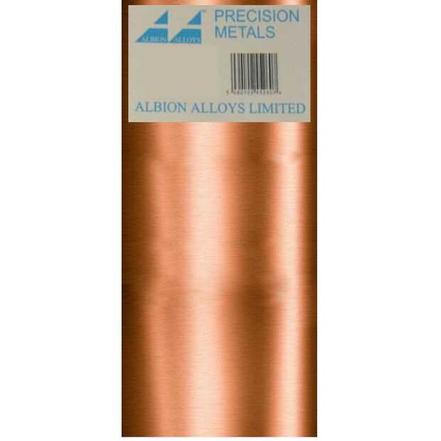 Albion Alloys Koper Plaat 0.60 x 100 x 250 mm