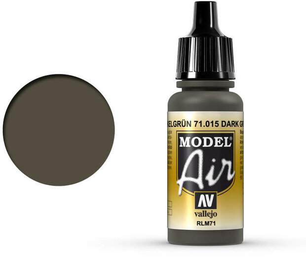 Vallejo Model Air: Dark Green RLM71 (71.015)