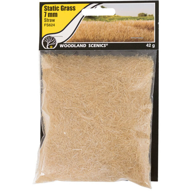 Woodland Scenics Static Grass Straw 7mm #FS624