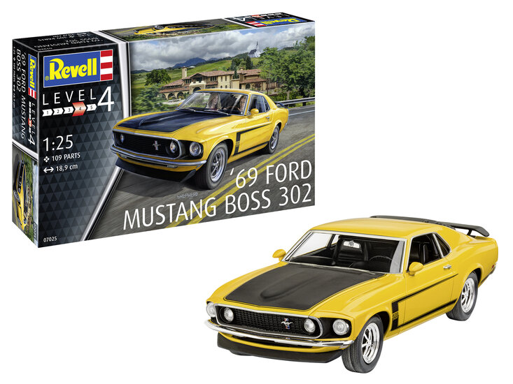 Revell 1969 Boss 302 Mustang 1/24 #07025