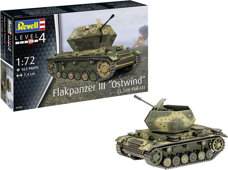 Revell 03286 Flakpanzer III&quot;Ostwind&quot; (3,7 cm Flak 43) 1:72