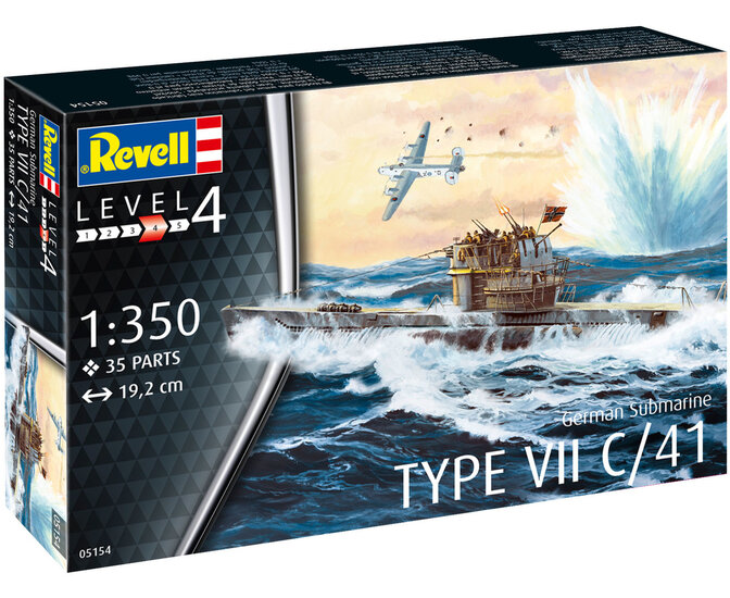 Revell 05154 German Submarine Type VII C/41 1:350