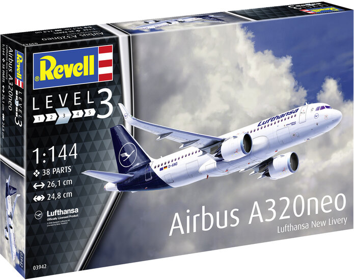 Revell Airbus A320 Neo Lufthansa &quot;New Livery&quot; 1/144 #03942