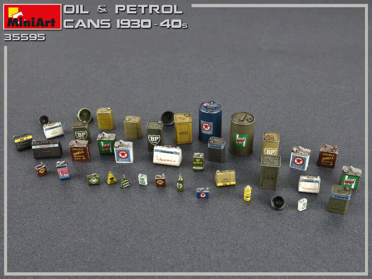 MiniArt 35595 Oil &amp; Petrol Cans 1930-40s 1:35