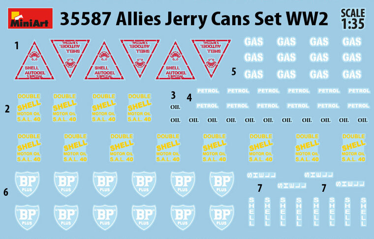 MiniArt 35587 Allies Jerry Cans Set WW2 1/35