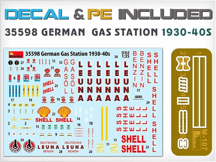MiniArt 35598 German Gas Station 1930-40s 1/35