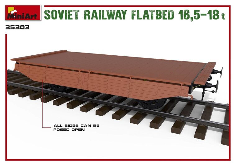 MiniArt 35303 Soviet Railway Flatbed 16,5-18t 1/35