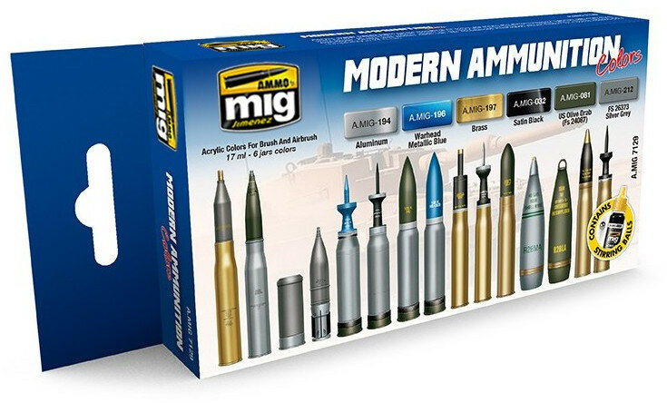 AMMO Mig 7129 Modern Ammunition Paintset