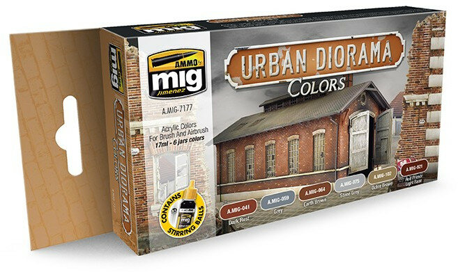 AMMO Mig 7177 Urban Diorama Colors Paintset