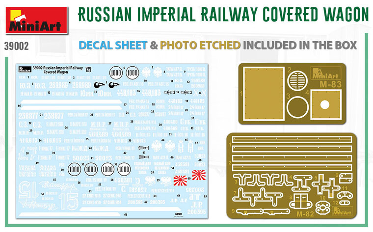 MiniArt 39002 Russian Imperial Railway Covered Wagon 1/35