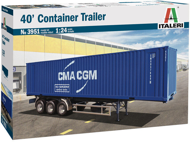 Italeri 3951 40&#039; Container Trailer 1:24