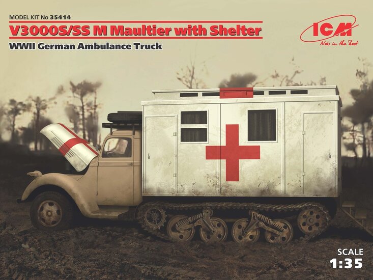 ICM 35414 V3000S/SS M Maultier with Shelter 1/35