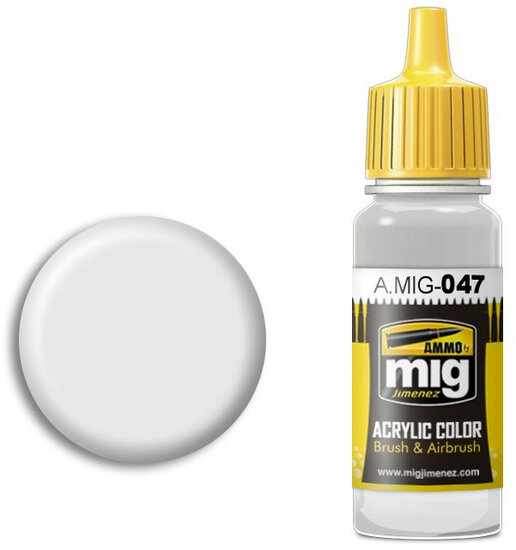 A.MIG 047 Satin White 17ml Verf