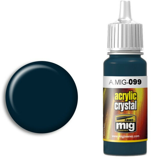 A.MIG 099 Crystal Black Blue 17ml Verf