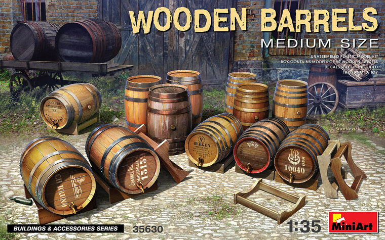 MiniArt 35630 Wooden Barrels Medium Size 1:35