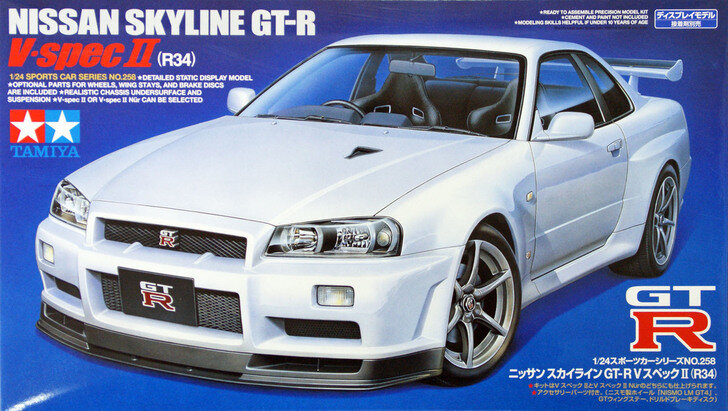 Tamiya 24258 Nissan Skyline GT-R V Spec II (R34) 1/24