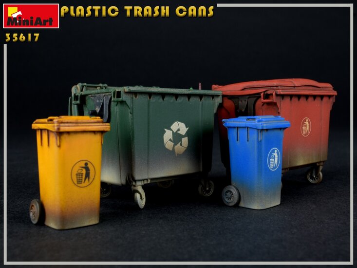 MiniArt 35617 Plastic Trash Cans 1/35
