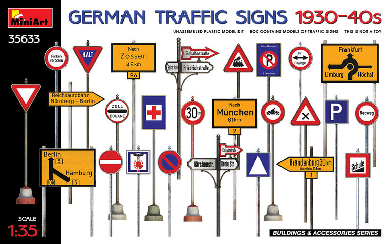 MiniArt 35633 German Traffic Signs 1930-40s 1/35